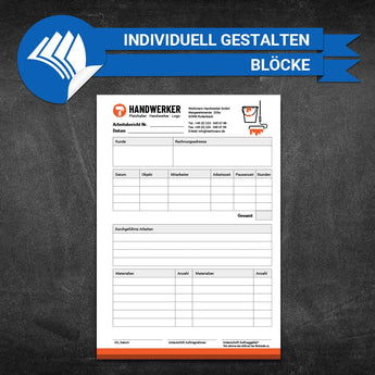 Arbeitsberichte Maler - Peter (Blöcke)