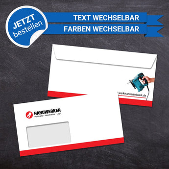 Briefumschlag DIN Lang - Hans (Dachdecker)