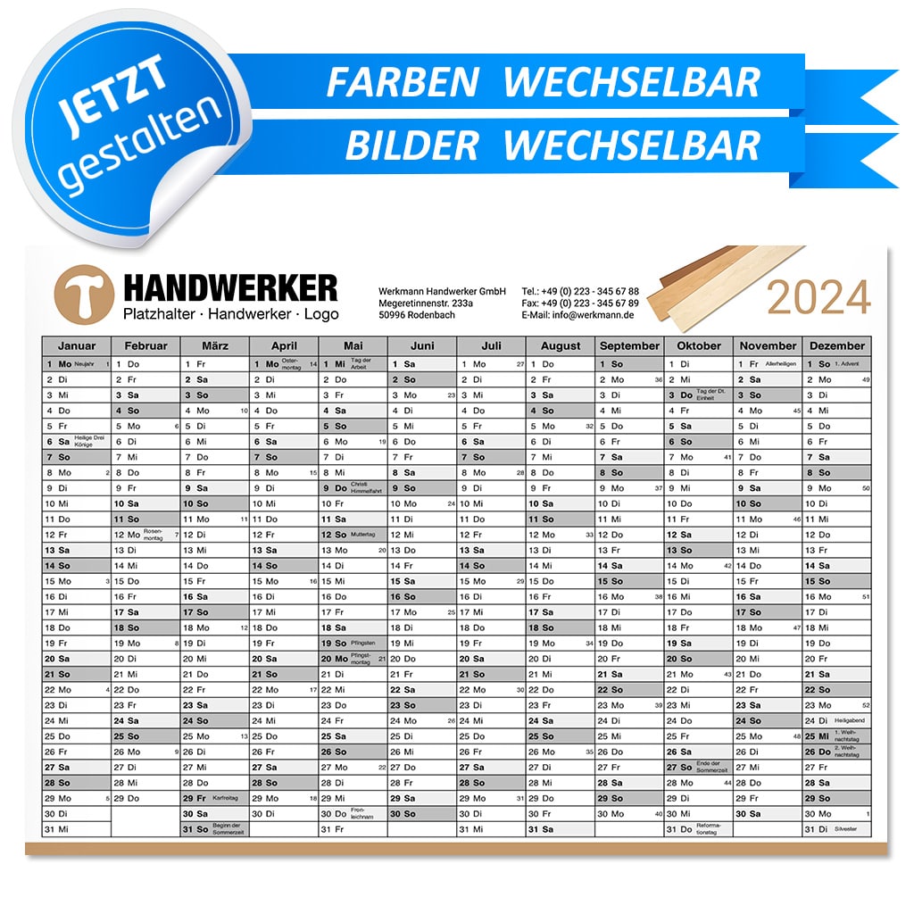 Jahreskalender - Hans (Parkettleger)