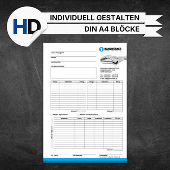 Produktbild Regieberichte Sanitär & Heizung - Hans (Blöcke)