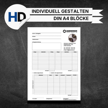 Produktbild Regieberichte Tischler - Hans (Blöcke)