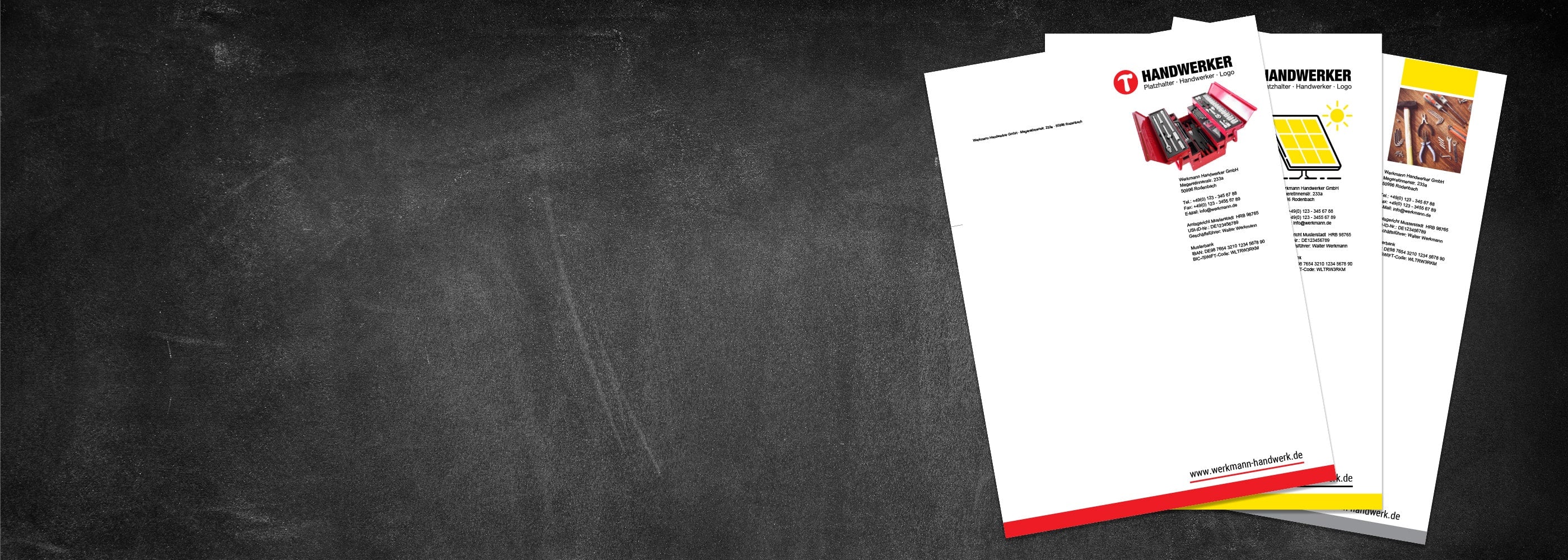 Briefpapier Banner (Handwerkerdrucksachen)