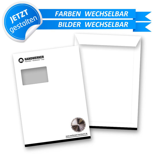 Briefumschlag DIN C4 - Hans (Tischler)