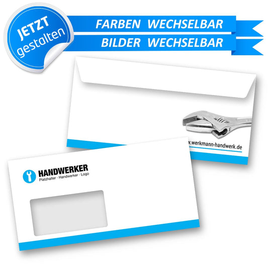 Briefumschlag DIN lang - Hans (Installateur)