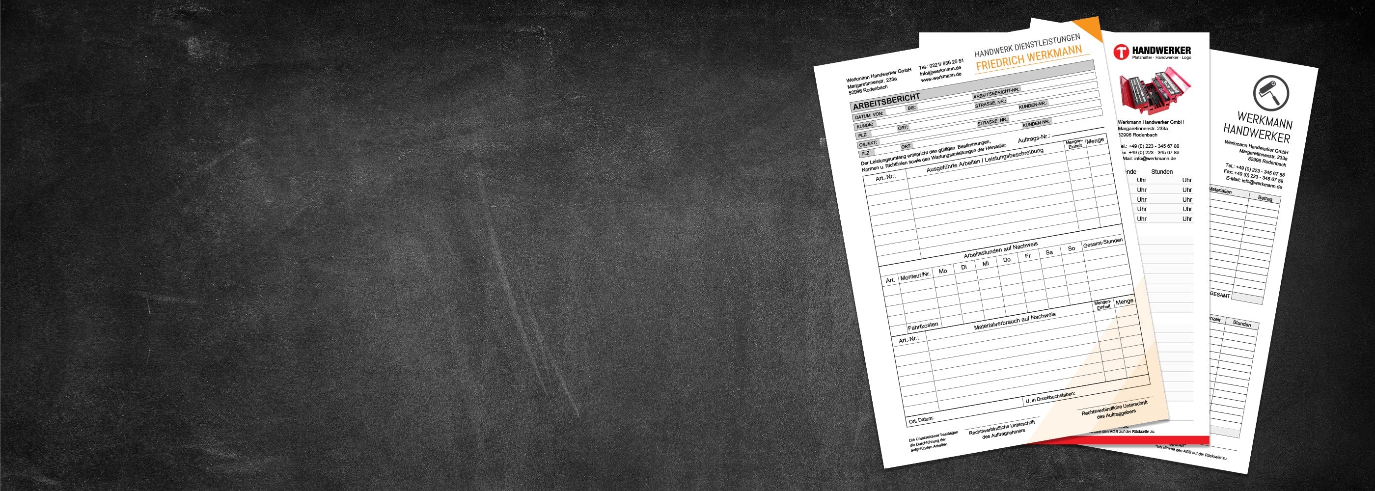 Formulare Banner (Handwerkerdrucksachen)