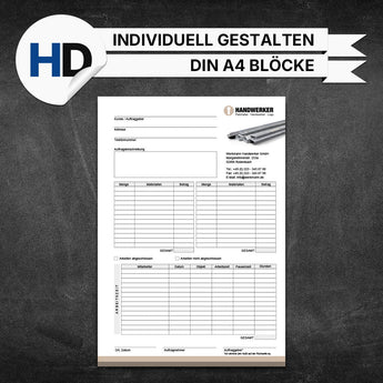 Produktbild Regieberichte Trockenbau - Hans (Blöcke)